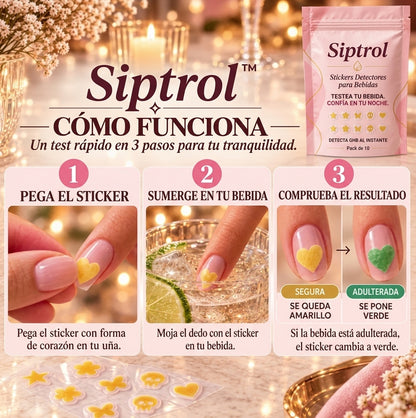 Siptrol™ | Pegatinas de detección de sustancias en bebidas